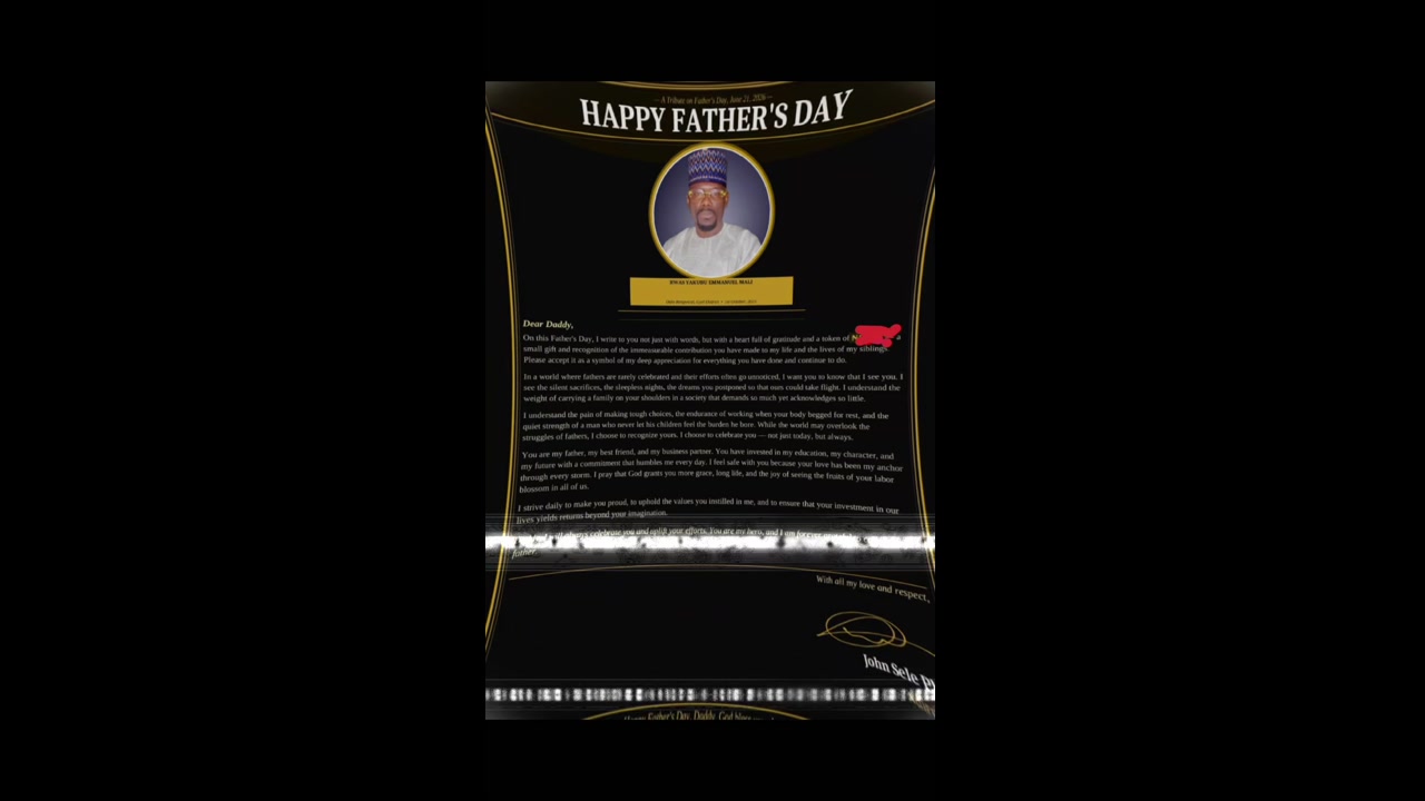 Thumbnail for Happy Fathers Day to Our CEO'S father